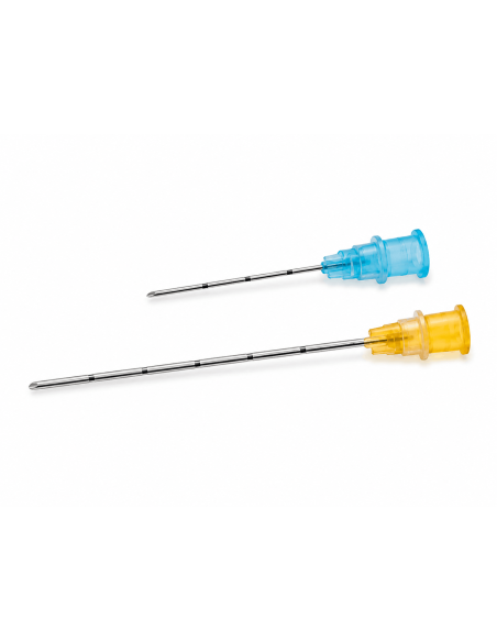 JBP Nano Cannula 25G x 50 mm | Microcanules émoussées + aiguilles de pré-perçage | 24 pièces