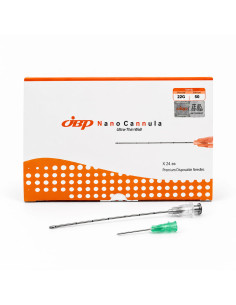 JBP Nano Cannula 22G x 50 mm | Microcanule boante + ace de pre-puncție | 24 bucăți