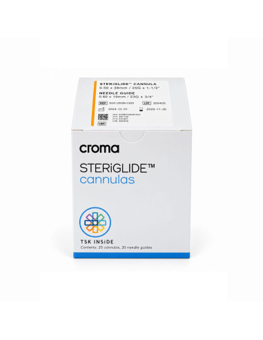 Canulă bontă TSK STERiGLIDE™ 25G × 38 mm de la Croma | Cutie 20 buc.