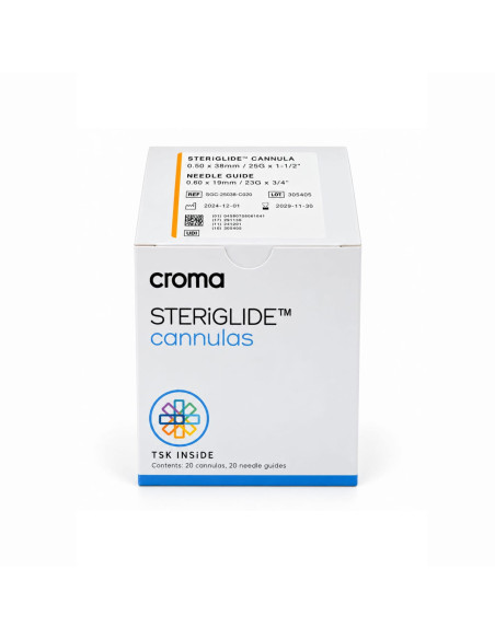 Canulă bontă TSK STERiGLIDE™ 25G × 38 mm de la Croma | Cutie 20 buc.