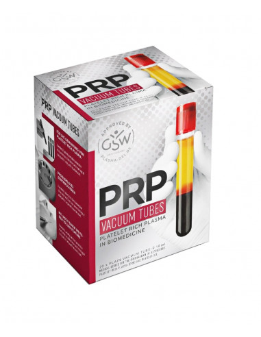 PRP-tubes zonder antistollingsmiddelen en scheidingsgel!