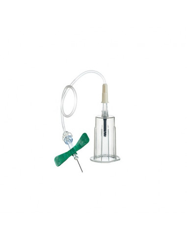 Vacutainer Butterfly G 21 Verde con supporto - PU 24 pz.