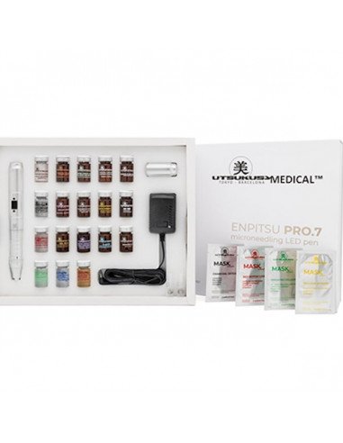 LED Derma Pen Enpitsu Pro 7 - set profesional de microneedling