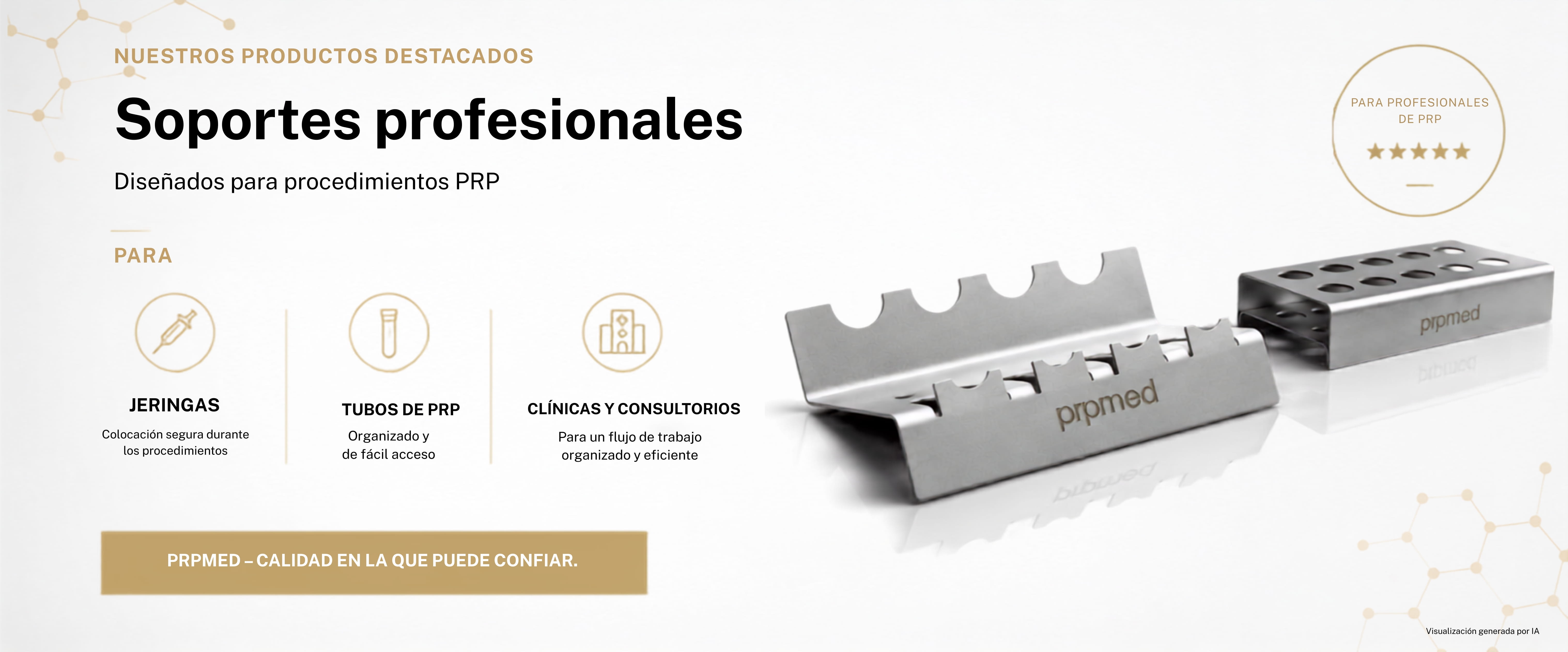 Soportes para tubos y jeringas de laboratorio