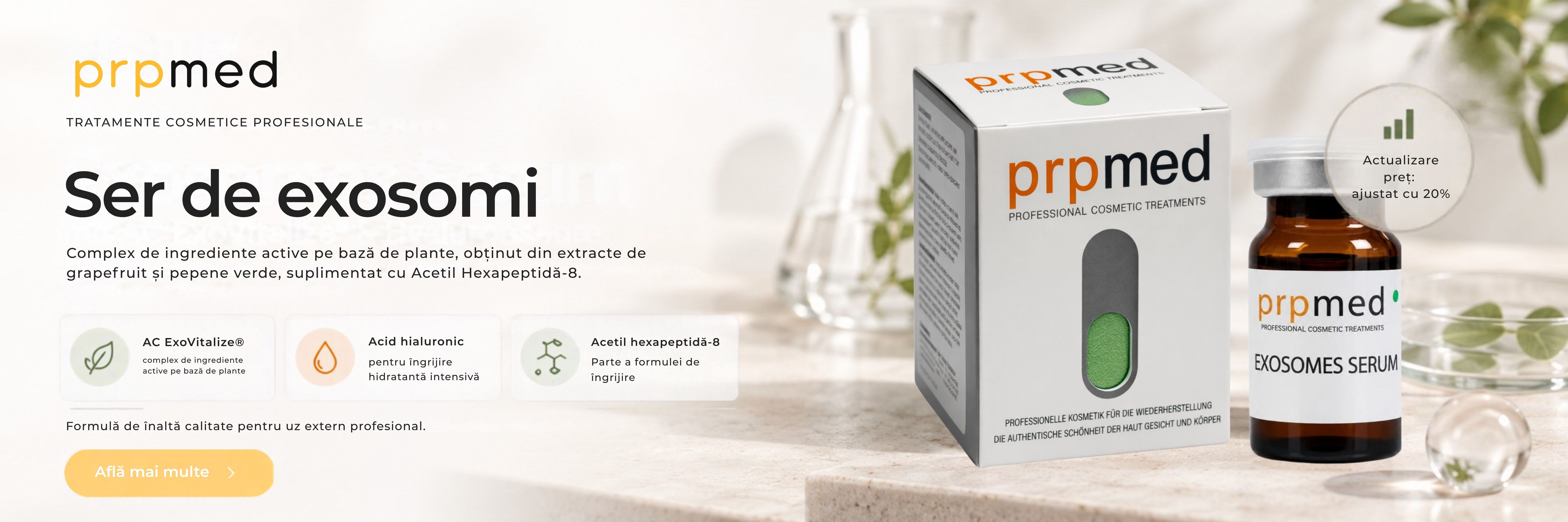 Ser exozomal cu exozomi vegetali și acid hialuronic 1x 5ml