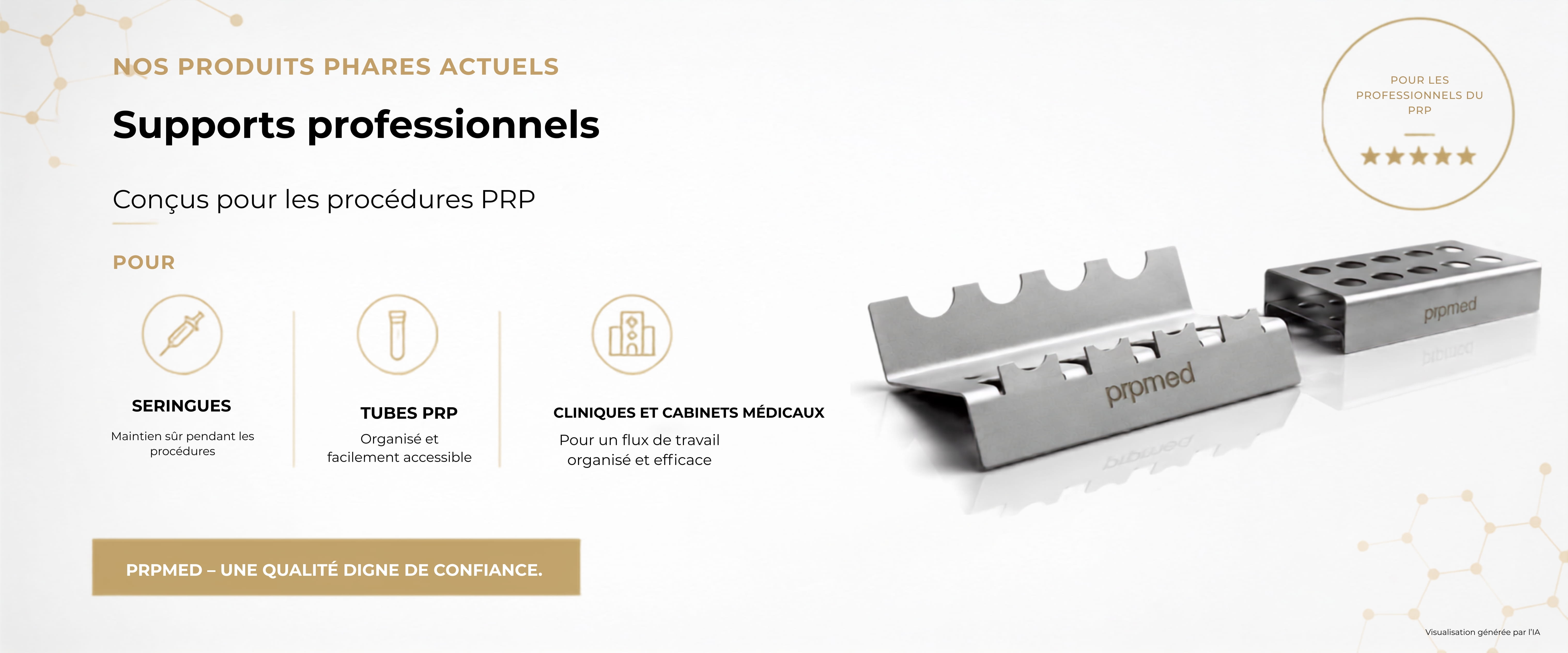 Supports de tubes et supports de seringues de laboratoire
